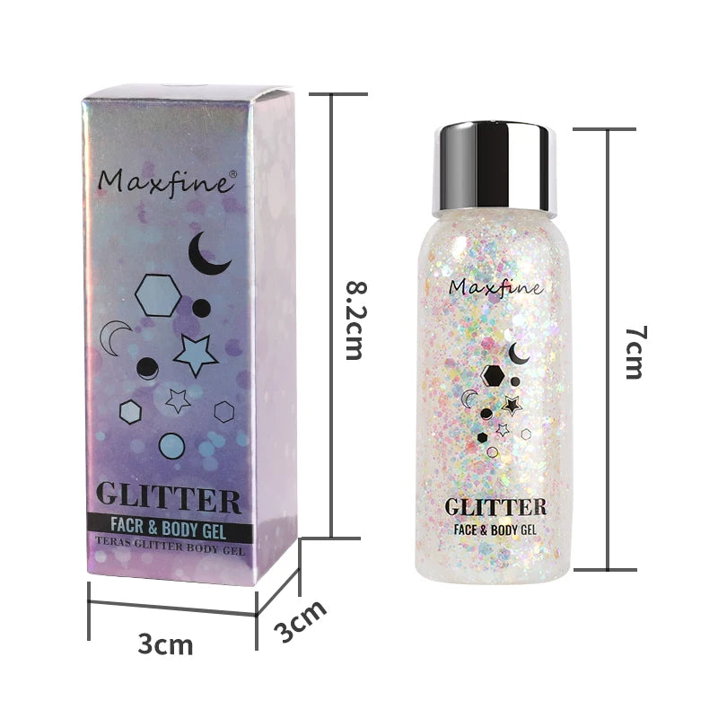 Waterproof Face & Body Sequin Glitter – Festival Glow Essential