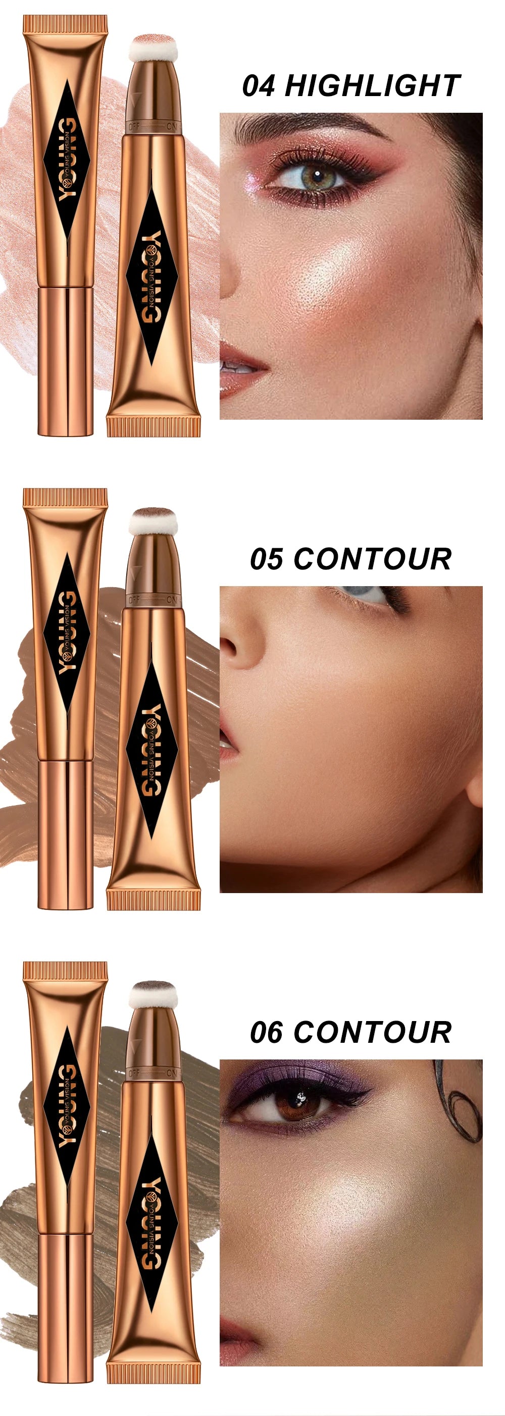 All-in-One Makeup Set - Air Cushion, Rouge, High Gloss & Blush (6 Colors)