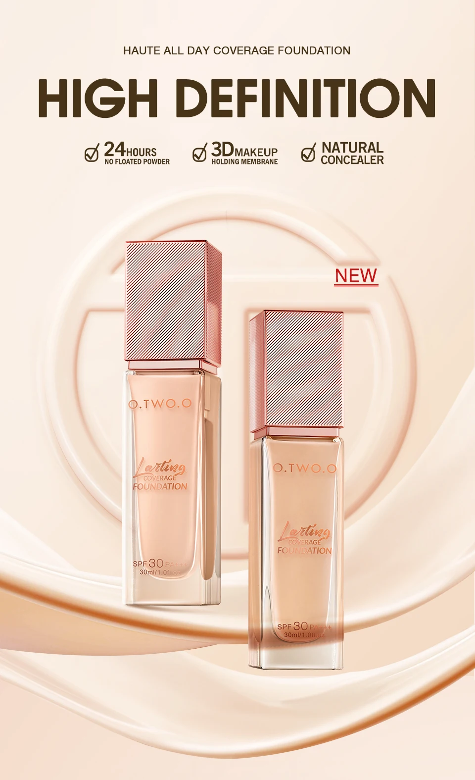 Liquid Coverage Foundation – Matte, Long-Lasting & Waterproof