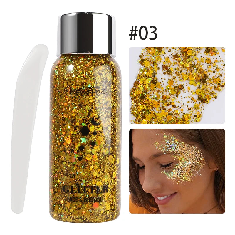 Waterproof Face & Body Sequin Glitter – Festival Glow Essential