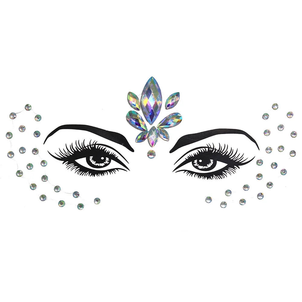 Festival Face Gems – 3D Rhinestone Glitter Stickers