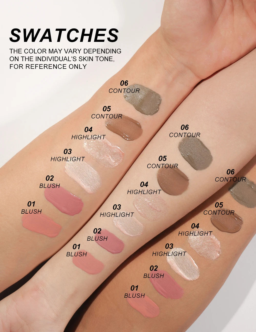 All-in-One Makeup Set - Air Cushion, Rouge, High Gloss & Blush (6 Colors)