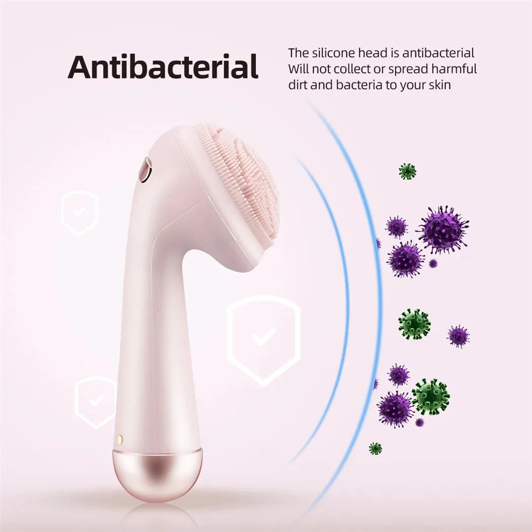 Electric Silicone Facial Brush Cleaner - Rechargeable Waterproof Beauty Tool