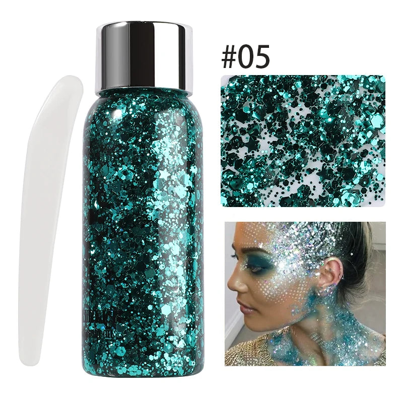 Waterproof Face & Body Sequin Glitter – Festival Glow Essential