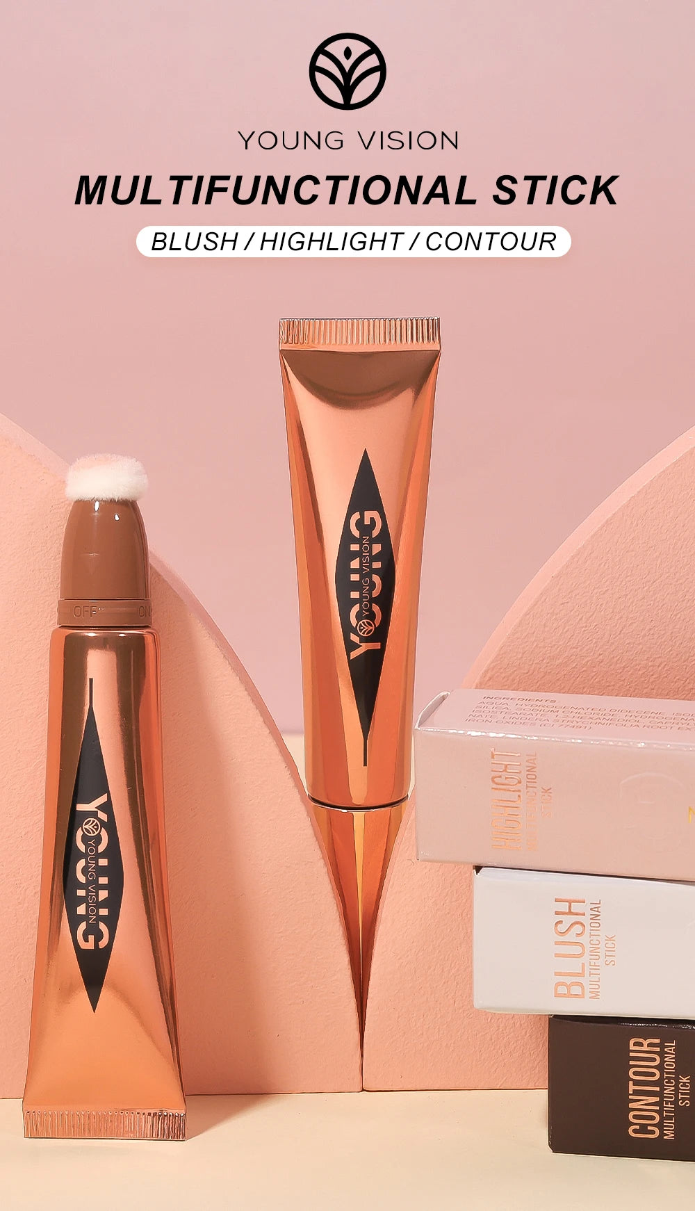 All-in-One Makeup Set - Air Cushion, Rouge, High Gloss & Blush (6 Colors)