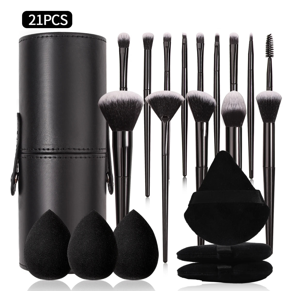 Pro Black Makeup Brush Set – Flawless Finish, Every Time
