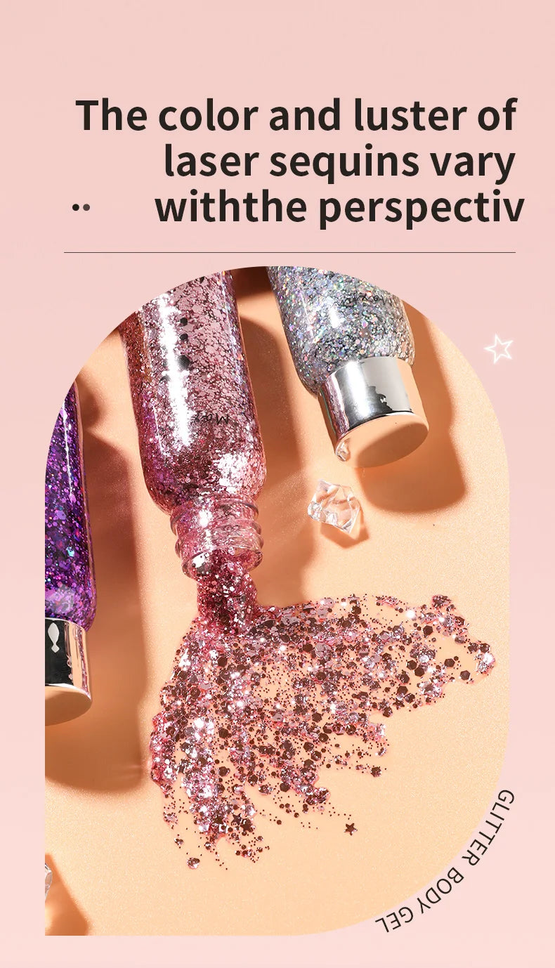 Waterproof Face & Body Sequin Glitter – Festival Glow Essential