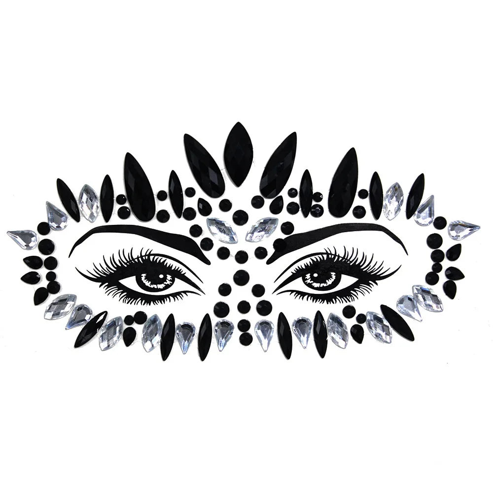 Festival Face Gems – 3D Rhinestone Glitter Stickers