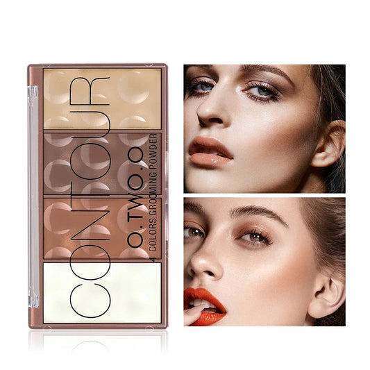 4-Color Contour Palette – Long-Lasting Bronzer & Face Sculpting