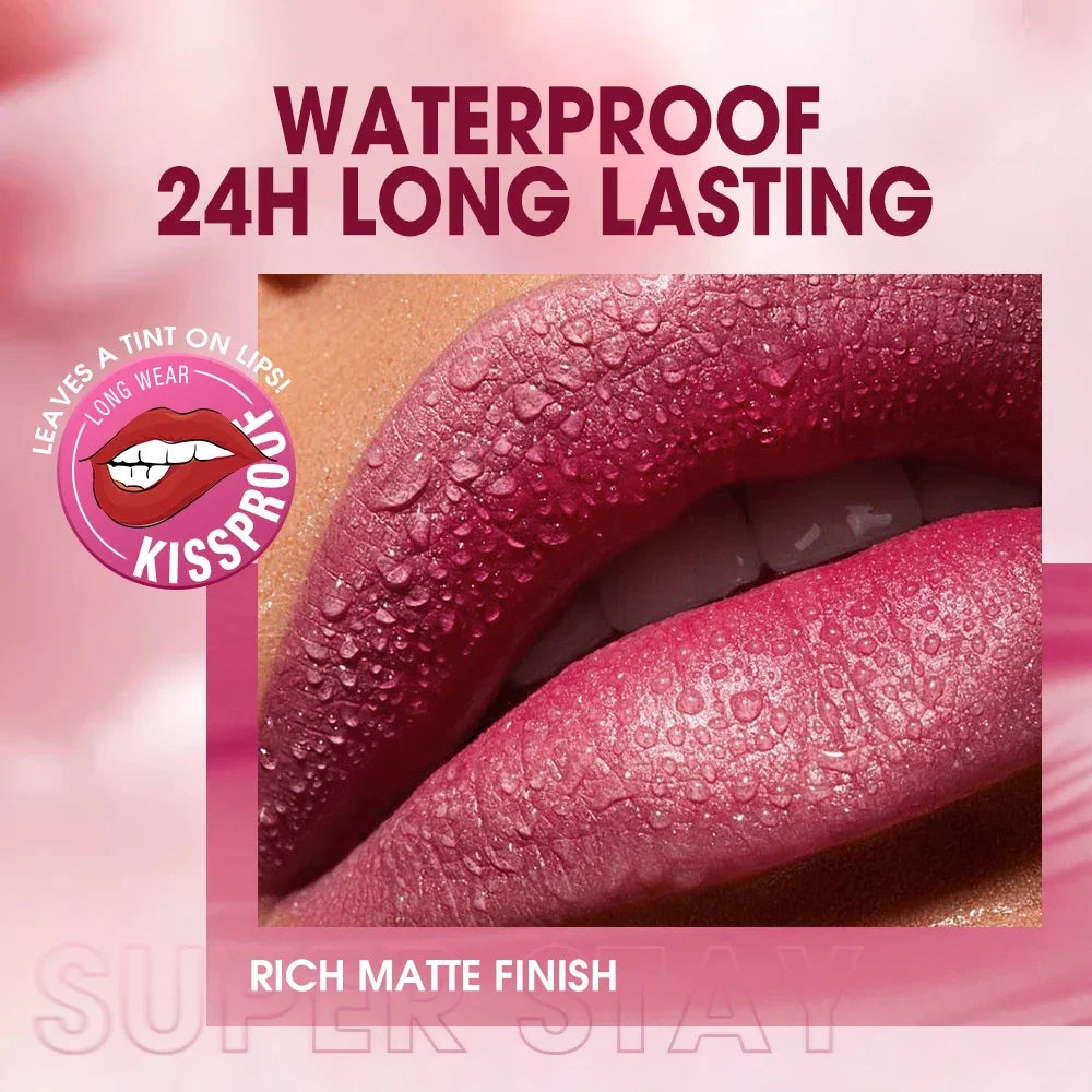 Waterproof Matte Lip Tint – Sexy Red Silk Lip Gloss