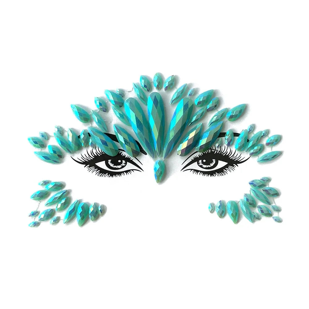 Festival Face Gems – 3D Rhinestone Glitter Stickers