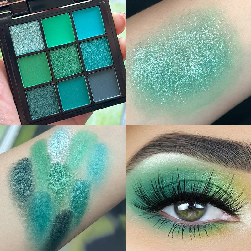 Shimmer & Shine All Day! 9-Grid Long-Lasting Eyeshadow Palette for Women ✨