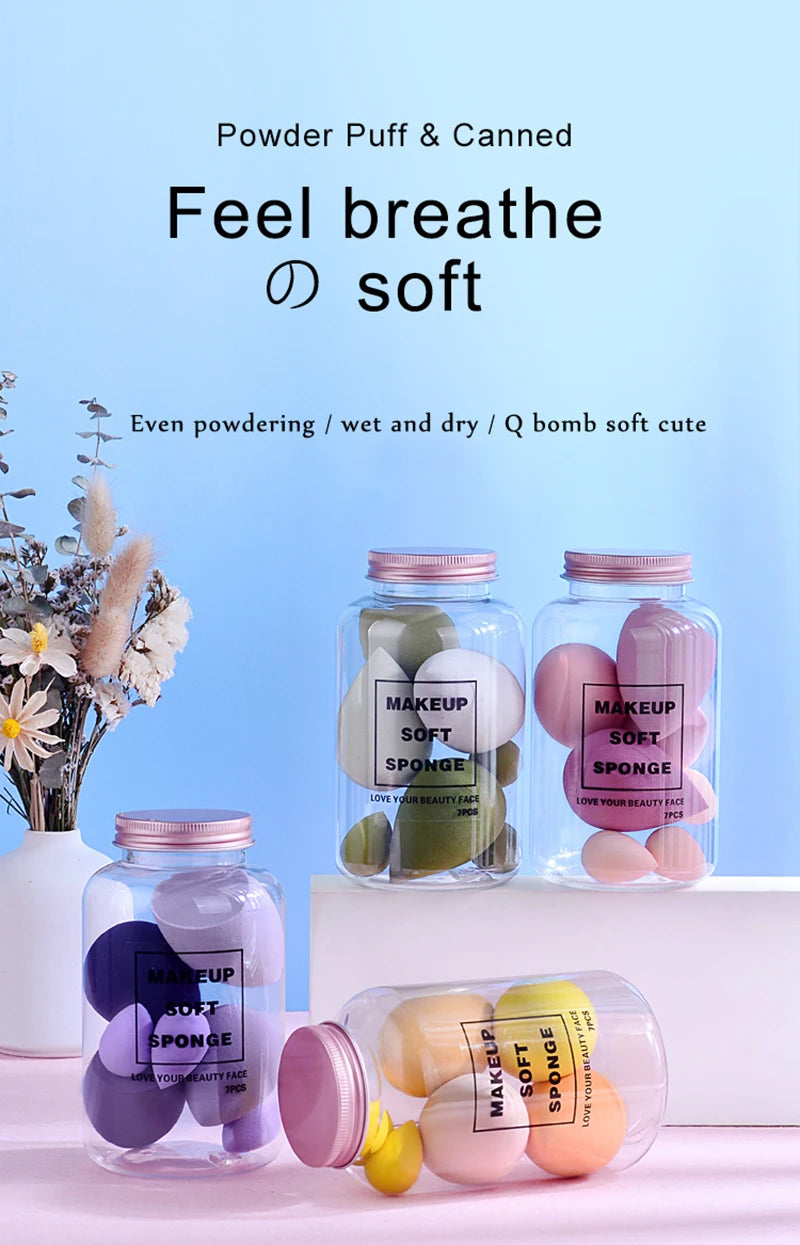 7-Piece Beauty Sponge Kit — Blend Like a Pro, Look Like a Star!