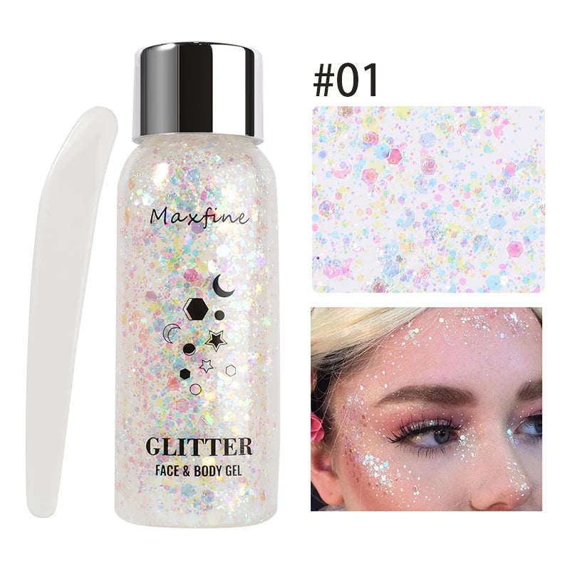 Waterproof Face & Body Sequin Glitter – Festival Glow Essential