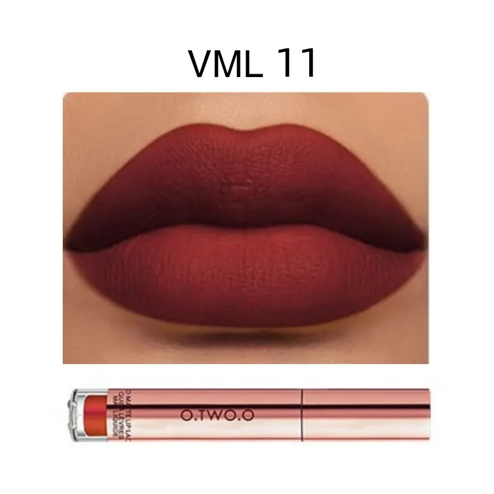 Velvet Matte Lipstick Collection – 12 Colors, Waterproof & Smudge-Proof