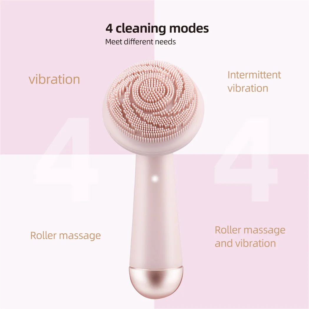Electric Silicone Facial Brush Cleaner - Rechargeable Waterproof Beauty Tool