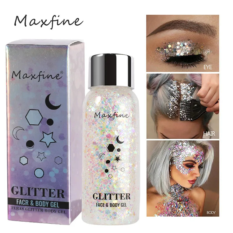 Waterproof Face & Body Sequin Glitter – Festival Glow Essential