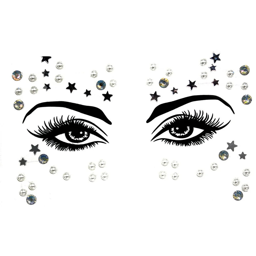 Festival Face Gems – 3D Rhinestone Glitter Stickers