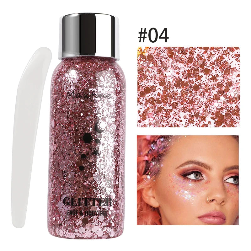 Waterproof Face & Body Sequin Glitter – Festival Glow Essential