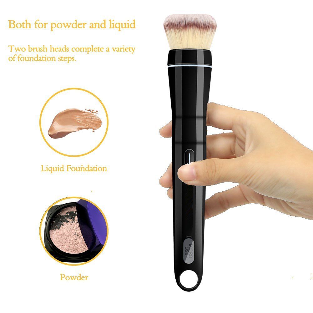 Portable Electric Makeup Brush – Travel-Friendly Tool for Flawless Foundation, Blush & Powder