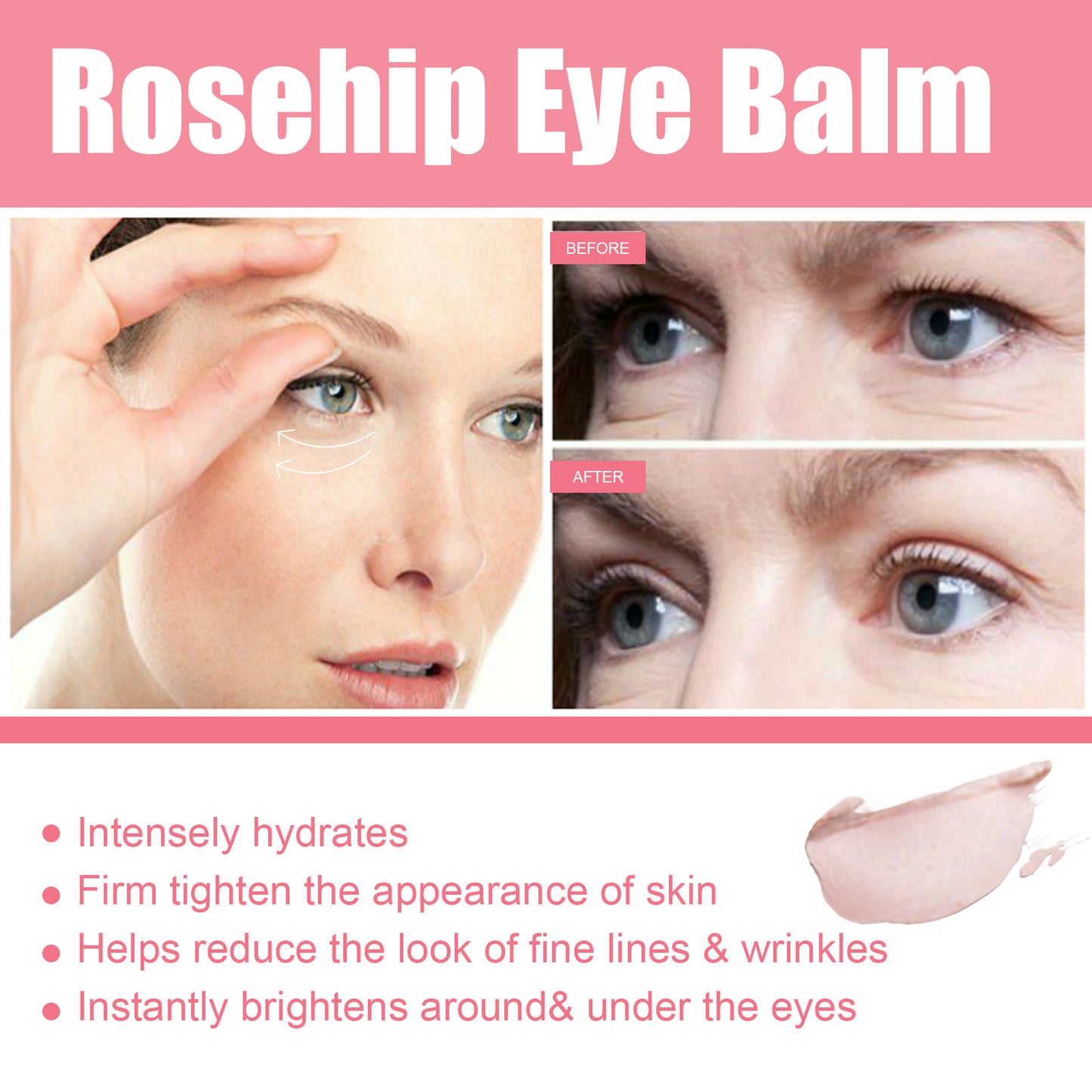 Hydrating Rosehip Eye Balm Stick – Brighten & Refresh Tired Eyes