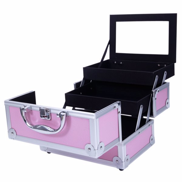 Glow On-the-Go: The Ultimate Aluminum Makeup Train Case